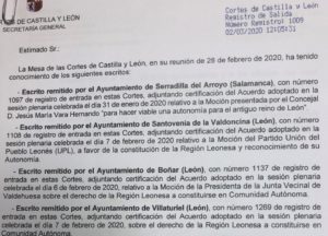 La moción pro-Región Leonesa de Serradilla llega a las Cortes autonómicas