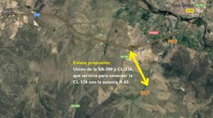 UPL propone enlazar la A-62 y la carretera Ciudad Rodrigo-Coria mediante un enlace a través de la SA-200