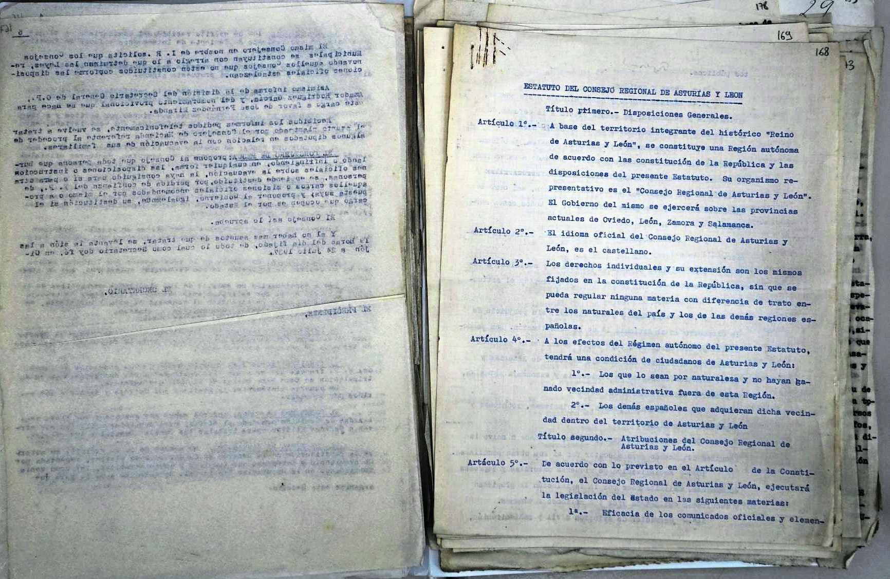 UPL solicita el traslado a Salamanca del proyecto de Estatuto de la Región Leonesa y Asturias elaborado durante la Guerra Civil hallado recientemente.
